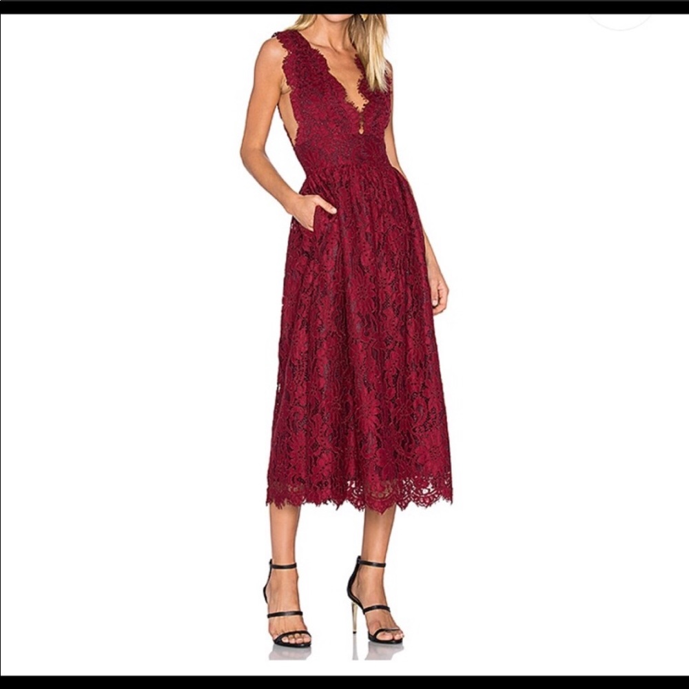 Merlot NBD Midi Dress
